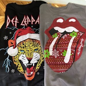 Holiday style band sweatshirts
